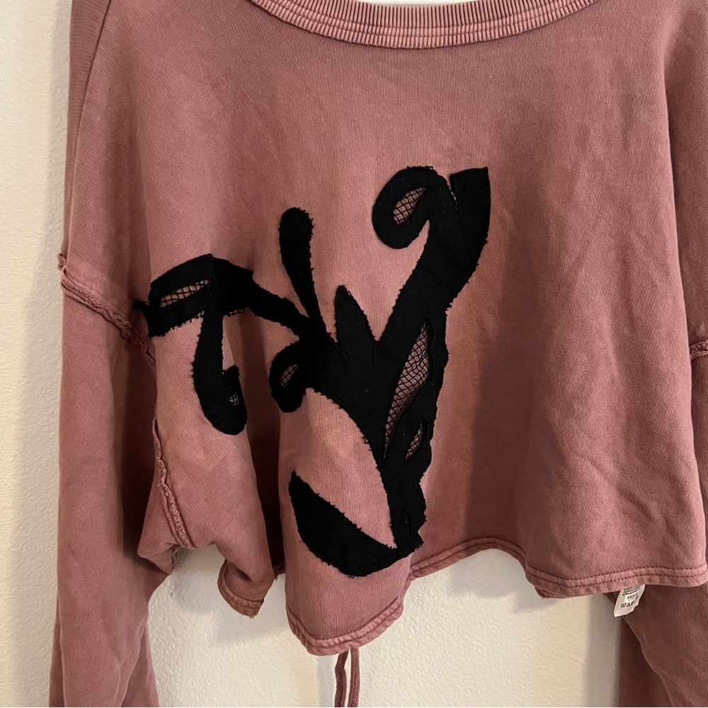 Free People Bae Pullover Dropped Shoulder Summer Sparrow Oversized Top - Picture 4 of 7